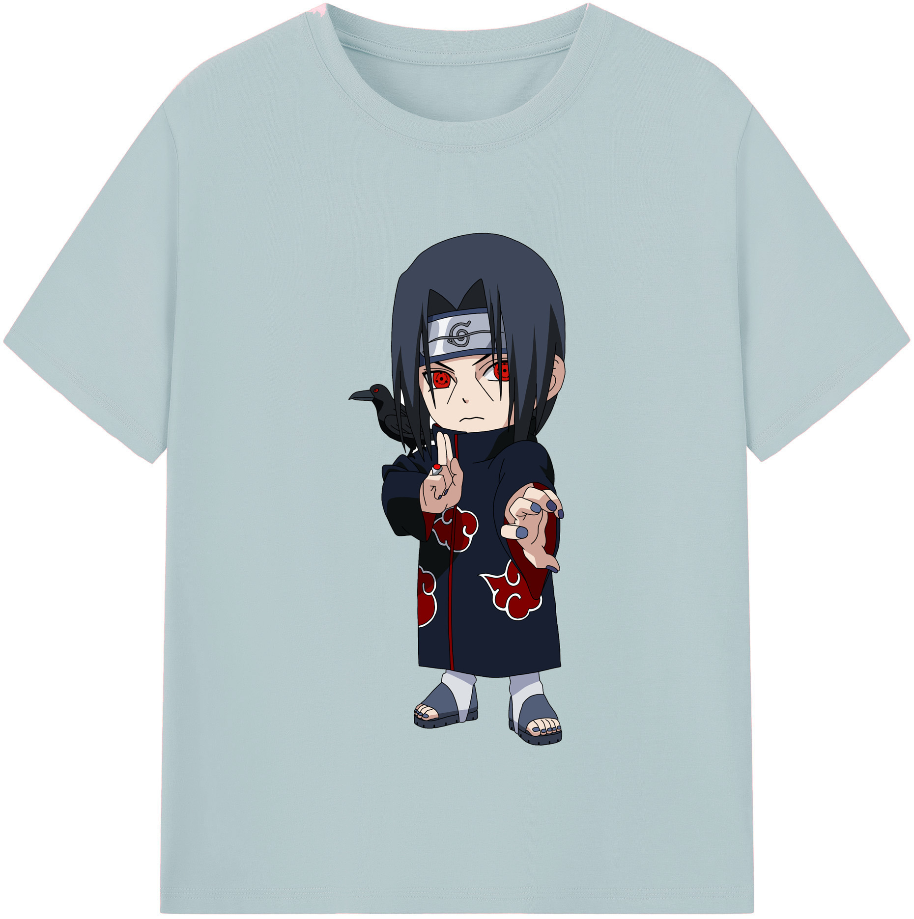 （画像用） NARUTO -ナルト- うちは イタチ Uchiha Itachi 綿100％半袖Tシャツ（フロントプリント）
